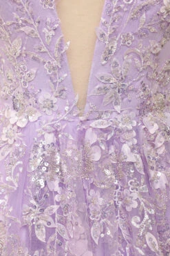 Purple Spaghetti Straps Prom Dress With Appliques -Zapaka Sales Store 04032297 Purple 2