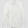 White Solid Long Sleeves Men's Suit Shirt