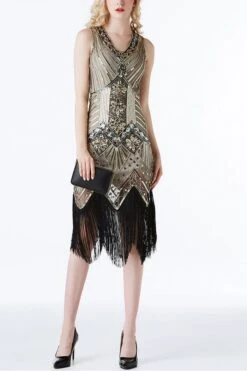Glitter Fringe 1920s Flapper Dress
