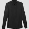 Black Solid Men's Suit Shirt