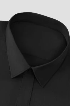 Black Solid Men's Suit Shirt -Zapaka Sales Store 10 3