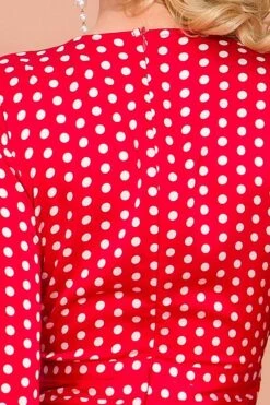Red Polka Dots Long Sleeves Bohemian Dress -Zapaka Sales Store 11991566245 2006444491