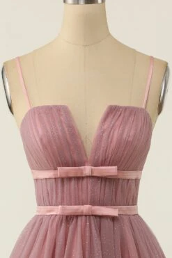 A Line Spaghetti Straps Blue Grey Short Cocktail Dress -Zapaka Sales Store 11 20 2