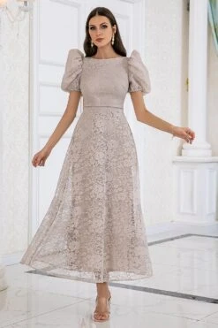 Champagne Lace Mother Of The Bride Dress