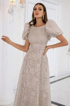 Champagne Lace Mother Of The Bride Dress -Zapaka Sales Store 1707 4
