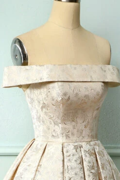 Champagne Floral Homecoming Dress -Zapaka Sales Store 19082201978