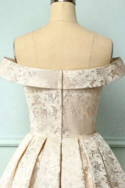 Champagne Floral Homecoming Dress -Zapaka Sales Store 19082201985