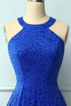 Royal Blue Halter Lace Midi -Zapaka Sales Store 19101102706