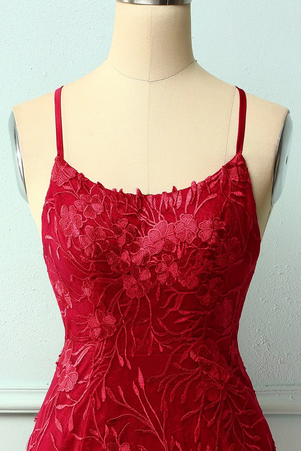 Spaghetti Straps Red Bodycon Dress 3 Spaghetti Straps Red Bodycon Dress - Image 3