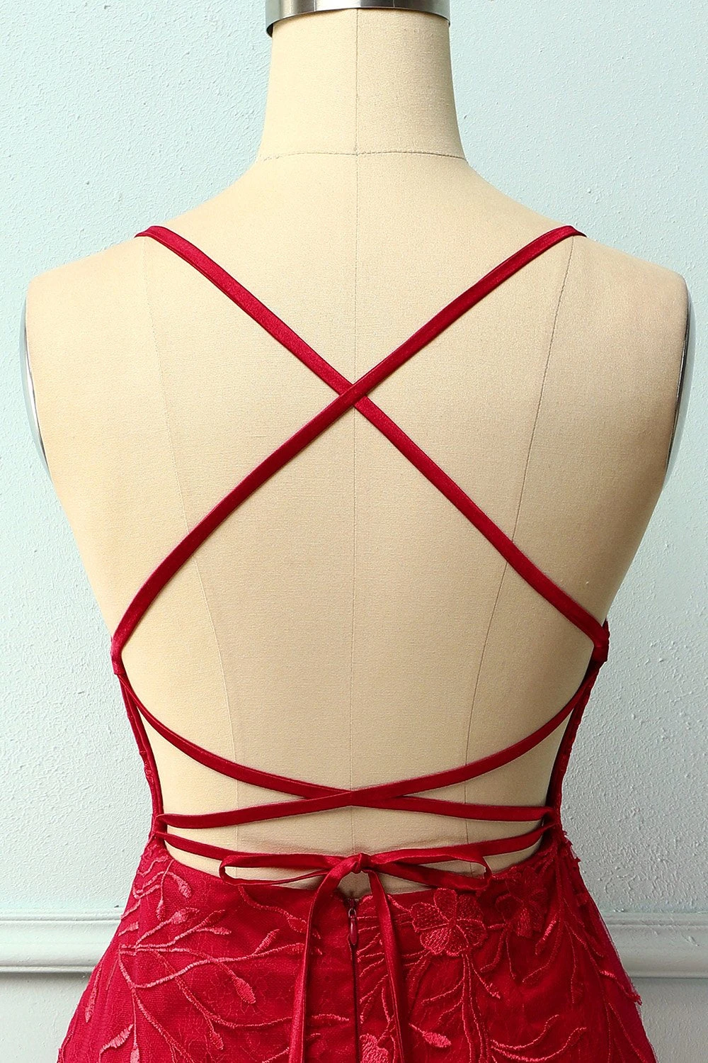 Spaghetti Straps Red Bodycon Dress 6 Spaghetti Straps Red Bodycon Dress - Image 6