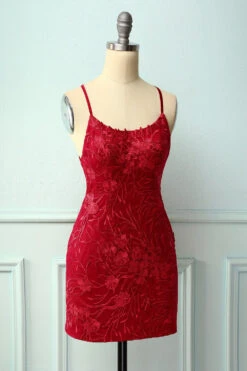 Spaghetti Straps Red Bodycon Dress 14 Spaghetti Straps Red Bodycon Dress -Zapaka Sales Store 19101603252