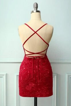 Spaghetti Straps Red Bodycon Dress 15 Spaghetti Straps Red Bodycon Dress -Zapaka Sales Store 19101603254