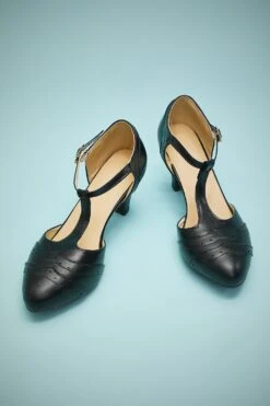 Black Leather Pointy Heels -Zapaka Sales Store 19110806591