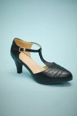 Black Leather Pointy Heels -Zapaka Sales Store 19110806599