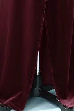 Burgundy Velvet Evening Prom Dress -Zapaka Sales Store 19111607985 1