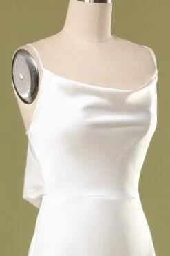 Mermaid White Long Prom Dress -Zapaka Sales Store 19112509067