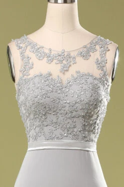 Grey Appliques Bridesmaid Dress -Zapaka Sales Store 19120501005