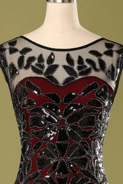 Red And Black 1920s Sequined Flapper Dress -Zapaka Sales Store 19122002735 77539195 9e6b 4888 880b b34f5dfd39e9