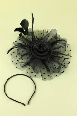 1920s Feather Tulle Headband -Zapaka Sales Store 19123103952