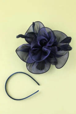 1920s Blue Organza Beaded Headband -Zapaka Sales Store 19123103975