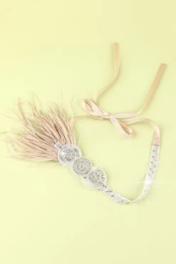 1920s Feather Beaded Flapper Headband -Zapaka Sales Store 19123103995
