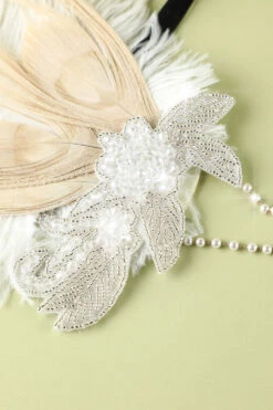 1920s Feather Sequin Flapper Headband -Zapaka Sales Store 19123104016