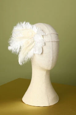 1920s Feather Sequin Flapper Headband