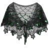 1920s Green Flower Sequin Women Cape