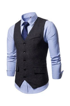 Single Breasted V-Neck Black Men's Suit Vests -Zapaka Sales Store 1 20 3 87bfa09c bd39 4117 9fad 529d8f65dbe4