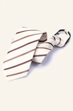 Dark Grey Striped Men's Tie For Party -Zapaka Sales Store 2023022015340463f3226c5c8c9
