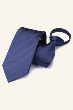 Dark Grey Striped Men's Tie For Party -Zapaka Sales Store 2023022015341163f32273a9c62