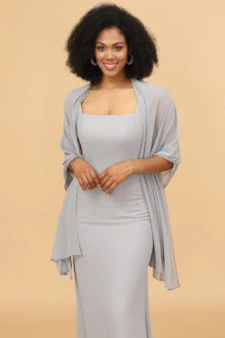 Grey Square Neck Mermaid Bridesmaid Dress -Zapaka Sales Store 28009020 20 14