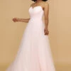 Pink Spaghetti Straps Tulle Bridesmaid Dress