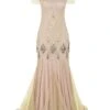 Pink 1920s Sequins Flapper Long Dress