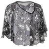 1920s Black Glitter Sequins Cape