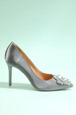 Grey Rhinestone Party Shoes -Zapaka Sales Store 6ba0c51261772c28fc7b5958e31ef4bf