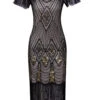Flapper Black 1920s Sequins Dress