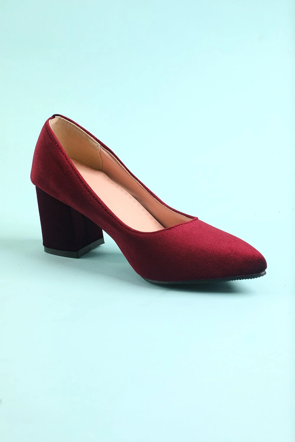 Women's Chunky Block High Heel 2 Women's Chunky Block High Heel - Image 2