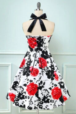 Retro Halter Printed Vintage Dress -Zapaka Sales Store 8cd8d2738da32e56fef1f6b209705463