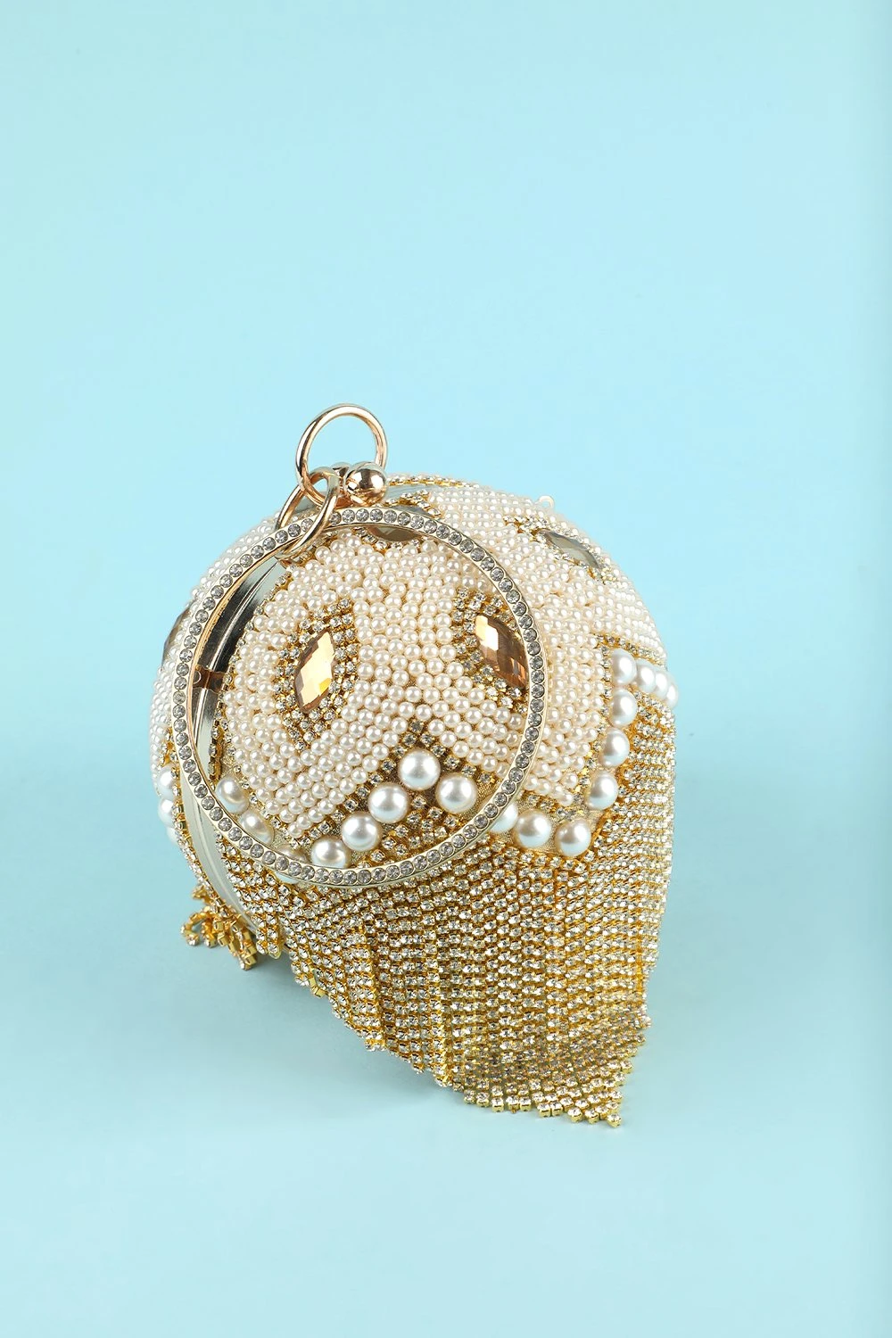 Champagne Handbag For Party 4 Champagne Handbag For Party - Image 4