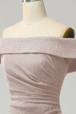 Navy Off The Shoulder Sparkly Sheath Long Bridesmaid Dress 22 Navy Off The Shoulder Sparkly Sheath Long Bridesmaid Dress -Zapaka Sales Store AHQX23231DustyRose 5