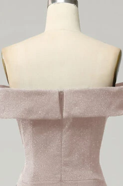 Navy Off The Shoulder Sparkly Sheath Long Bridesmaid Dress 23 Navy Off The Shoulder Sparkly Sheath Long Bridesmaid Dress -Zapaka Sales Store AHQX23231DustyRose 6