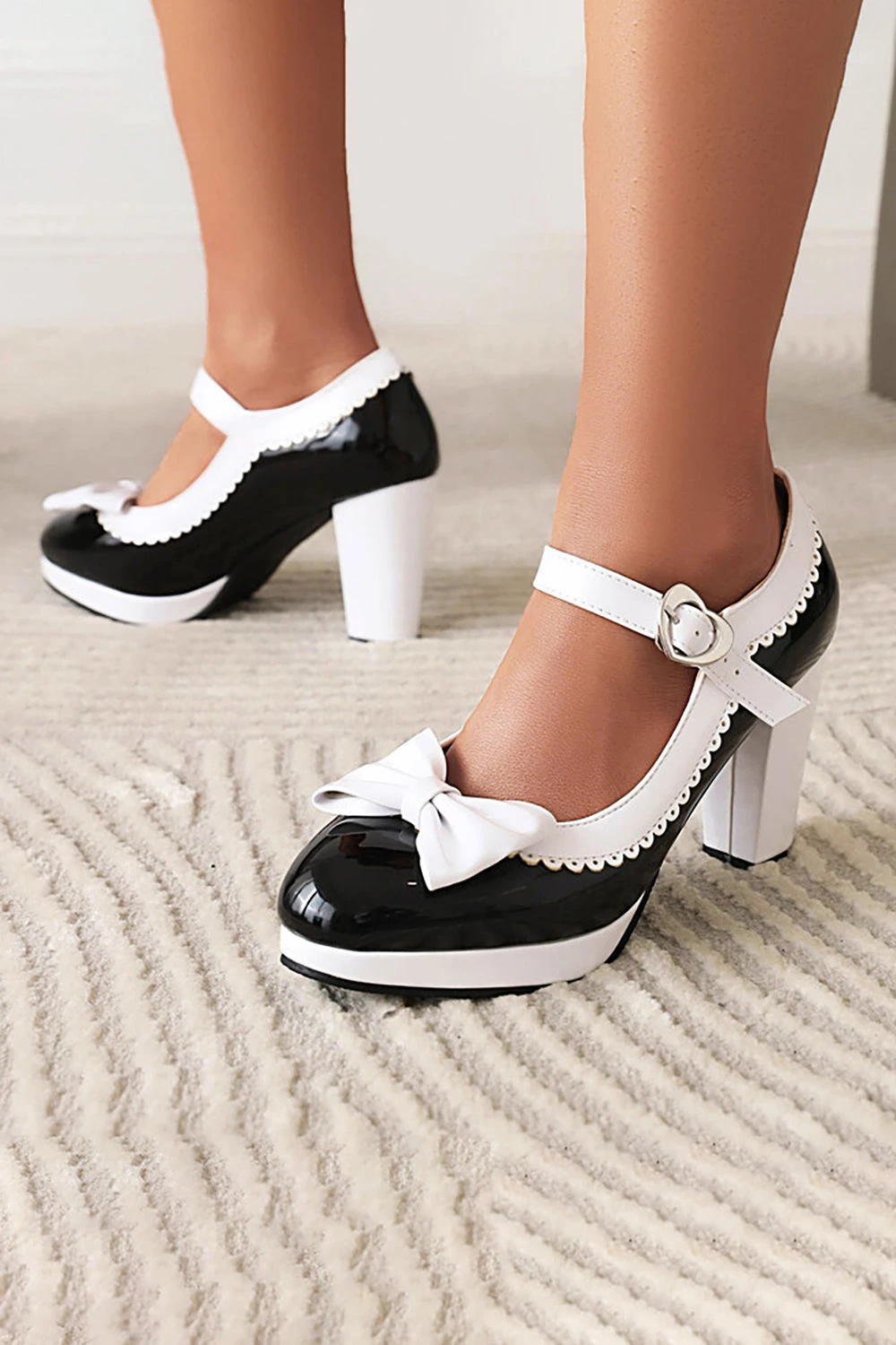 Black Pointed Toe Adjustable Strap Vintage Shoes 2 Black Pointed Toe Adjustable Strap Vintage Shoes - Image 2