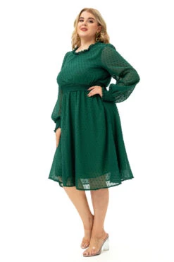Plus Size Green Casual Dress -Zapaka Sales Store CGGXH0092 Green 3