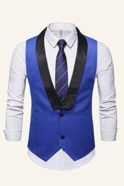 Black Single Breasted Shawl Lapel Men's Vest -Zapaka Sales Store CGGXH01034 20Royal 20Blue 20 1