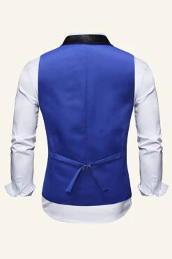 Black Single Breasted Shawl Lapel Men's Vest -Zapaka Sales Store CGGXH01034 20Royal 20Blue 20 2