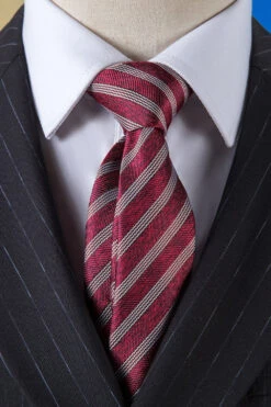 Black Striped Double-Breasted Peaked Lapel 3-Piece Men's Suit -Zapaka Sales Store CGGXH01091 Black 3