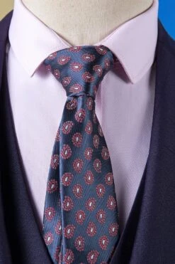 Dark Blue Notched Lapel Grid 3-Piece Men's Suit -Zapaka Sales Store CGGXH01092 Dark Blue 3