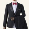 Black Peaked Lapel 3-Piece Men's Suit Tuxedo