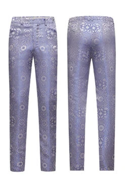 Light Pink Jacquard Shawl Lapel 2 Piece Men's Prom Suits -Zapaka Sales Store CGGXH01198 Light Blue 2